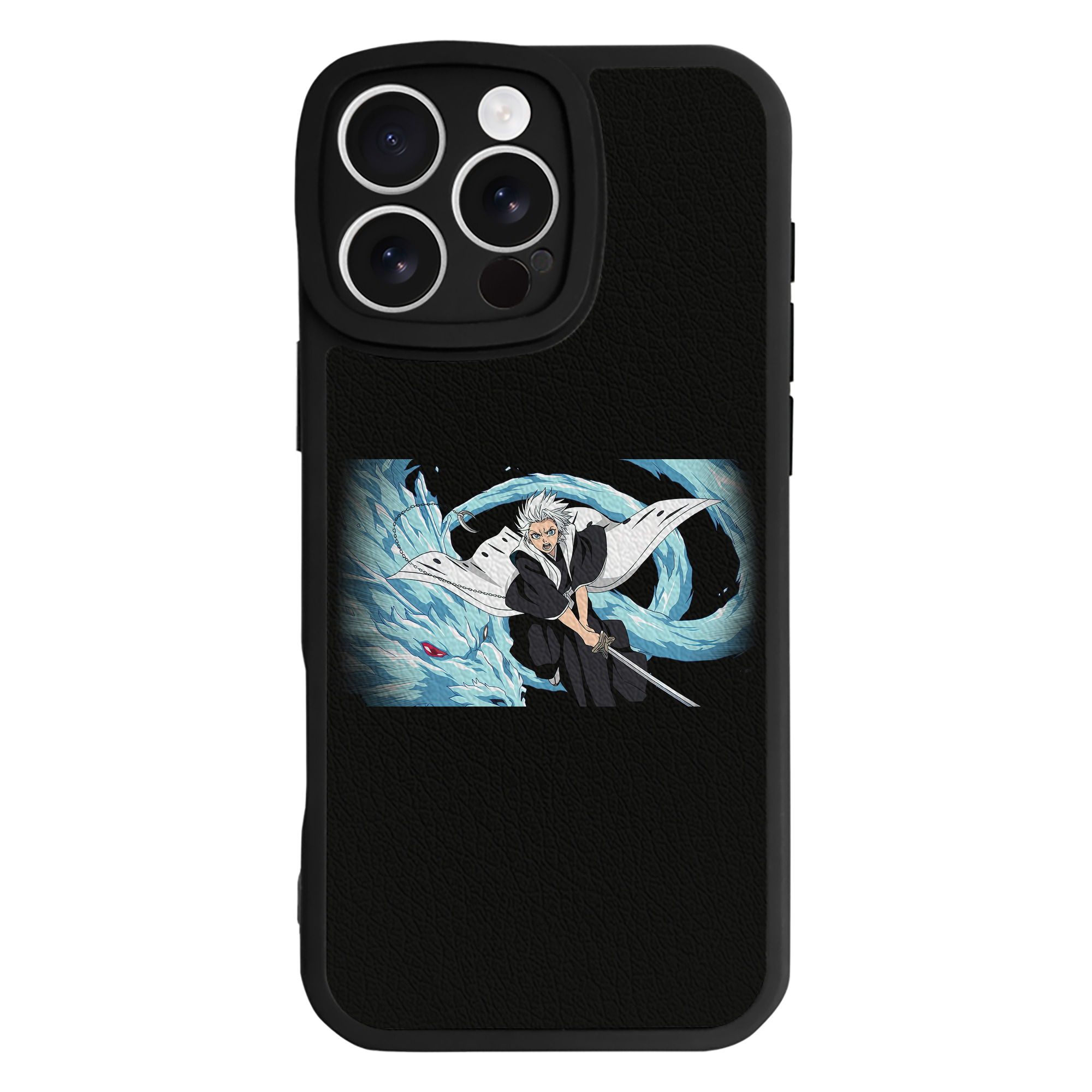 （画像用） ブリーチ 日番谷冬獅郎（ひつがや とうしろう） BLEACH Hitsugaya Toushirou 【iPhone 16シリーズ対応】シリコンスマホケース（レザー調） 材質：シリコン